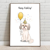 Custom Personalised Greeting Card / Birthday, Anniversay Card with Pet Portrait - Adventures of Rubi